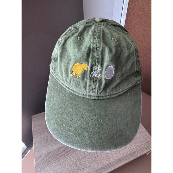Olive Green Cap "Chicken or the Egg" Snapback Cap - Picture 1 of 9